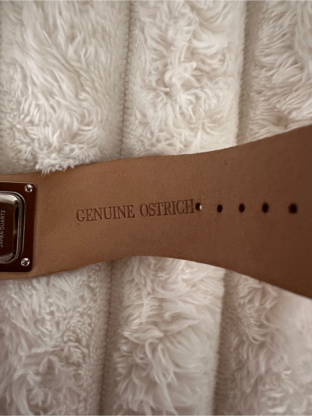 VINTAGE 90s Y2K Croton Ostrich Leather Strap Women's Quartz Watch - Picture 5 of 8